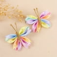 thumbnail image 2 of 2PCS Mini Butterfly Hair Clips Colorful Butterfly Hair Barrettes Satin Hair Bow Pins Little Butterfly Hair Pins Wedding Hair Accessories for Girls Women Festival Party, 2 of 2