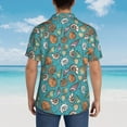 thumbnail image 6 of Xecao Cute Conch print Hawaiian shirt - a stylish short-sleeve button-down for men, perfect for casual beach and tropical outings., 6 of 9
