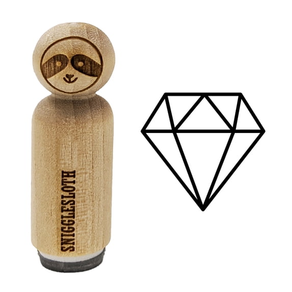 Diamond Engagement Rubber Stamp for Scrapbooking Crafting Stamping - Medium 1 Inch