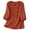 Orange, variant on Embroidered Tops for Women Retro Cotton Linen 3/4 Sleeve Boho Shirts Summer Dressy Casual Flowy Blouse