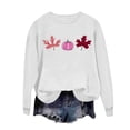 thumbnail image 2 of XSMGTUI Halloween Women's Crew Neck Sweatshirt Long Sleeve Loose Fit Fall Ghost Fall Pumpkin Fashion Tendy Casual Cute Vintage Graphic Soft Comfortable, 2 of 5