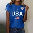 thumbnail image 2 of MEICHEN 250th Anniversary USA Shirt Short Sleeve Round Neck T Shirt Fashion Casual Blouse Top Summer Clothing, 2 of 4