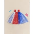 thumbnail image 6 of BemeyourBBs Toddler Baby Girl 4th of July Dress Outfit Baby Girl Patriot Independence Day Summer Clothes Sleeveless Star Red White Blue Layered Tutu Tulle Dress Little Girls Cake Smash Party Clothes, 6 of 10