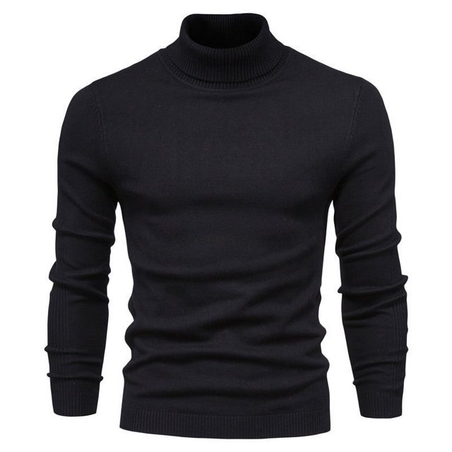 Suéter de hombre, suéter casual de color sólido para hombre, suéter de cuello alto para hombre, suéter casual para hombre, estilo de cuello alto