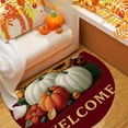 thumbnail image 4 of HomeKingdee Fall Thanksgiving Pumpkin Half Round Door Mat, Non-Slip Welcome Indoor Entrance Way Rug Semi Circle Front Doormats Washable Floor Mat, Outdoor Rugs, 4 of 6