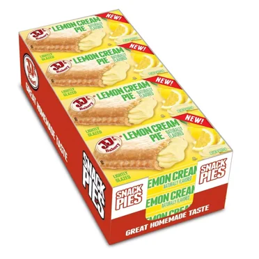 JJ's Bakery Lightly Glazed Snack Pies Kosher 4oz (Lemon Cream) (Pack of 6)