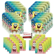SpongeBob SquarePants Paper Plates Luncheon Napkins Birthday Party Supply Set