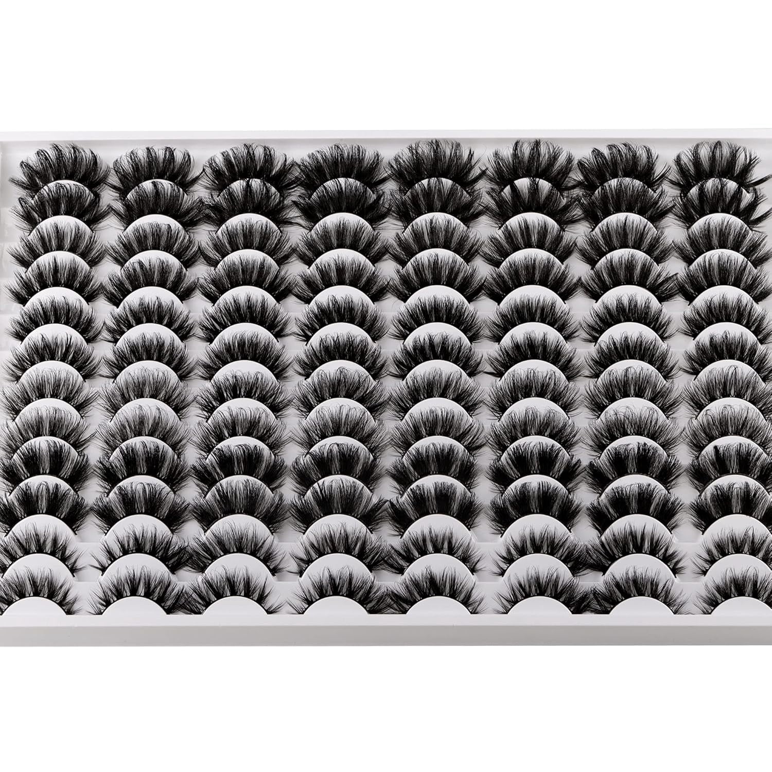 False Eyelashes 48 Pairs 6 Styles Mixed Fake Eye Lashes Bulk Wholesale Dramatic Thick 5D Wispy Strip Faux Mink Eyelashes Multipack