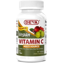 Deva Vegan Vitamin C, Multi Source, 90 Tablets