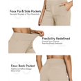 thumbnail image 2 of Pantalones deportivos de yoga holgados G4Free para mujer (caqui claro), 2 of 6