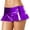 #A01-Purple, variant on Women’s Metallic Mini Skirts Pleated Ultra Micro-Mini Rave Skirt for Festivals, Costumes Mardi Gras Short Skirt for Party