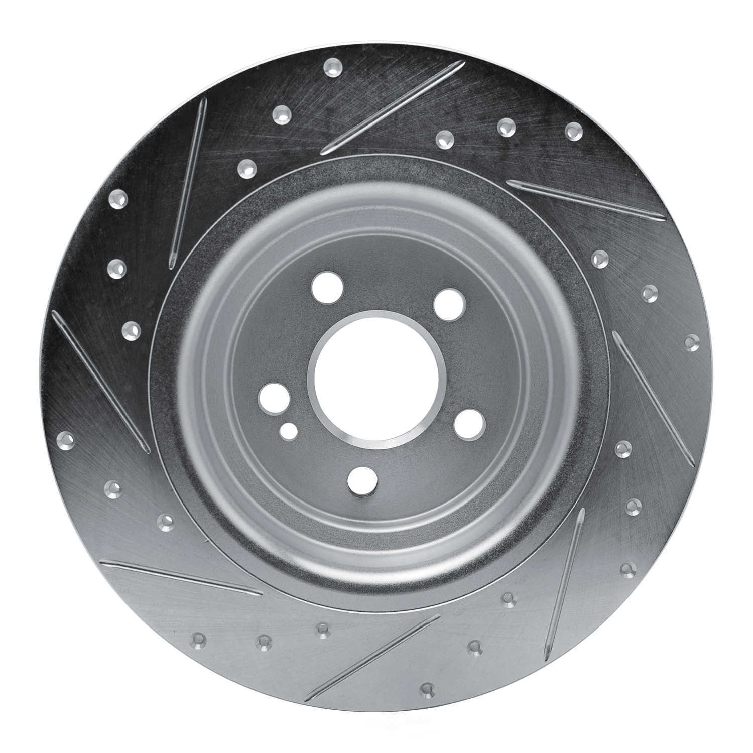Dynamic Friction Company 631-63182R DFC Brake Rotor - Drilled And Slotted - Silver