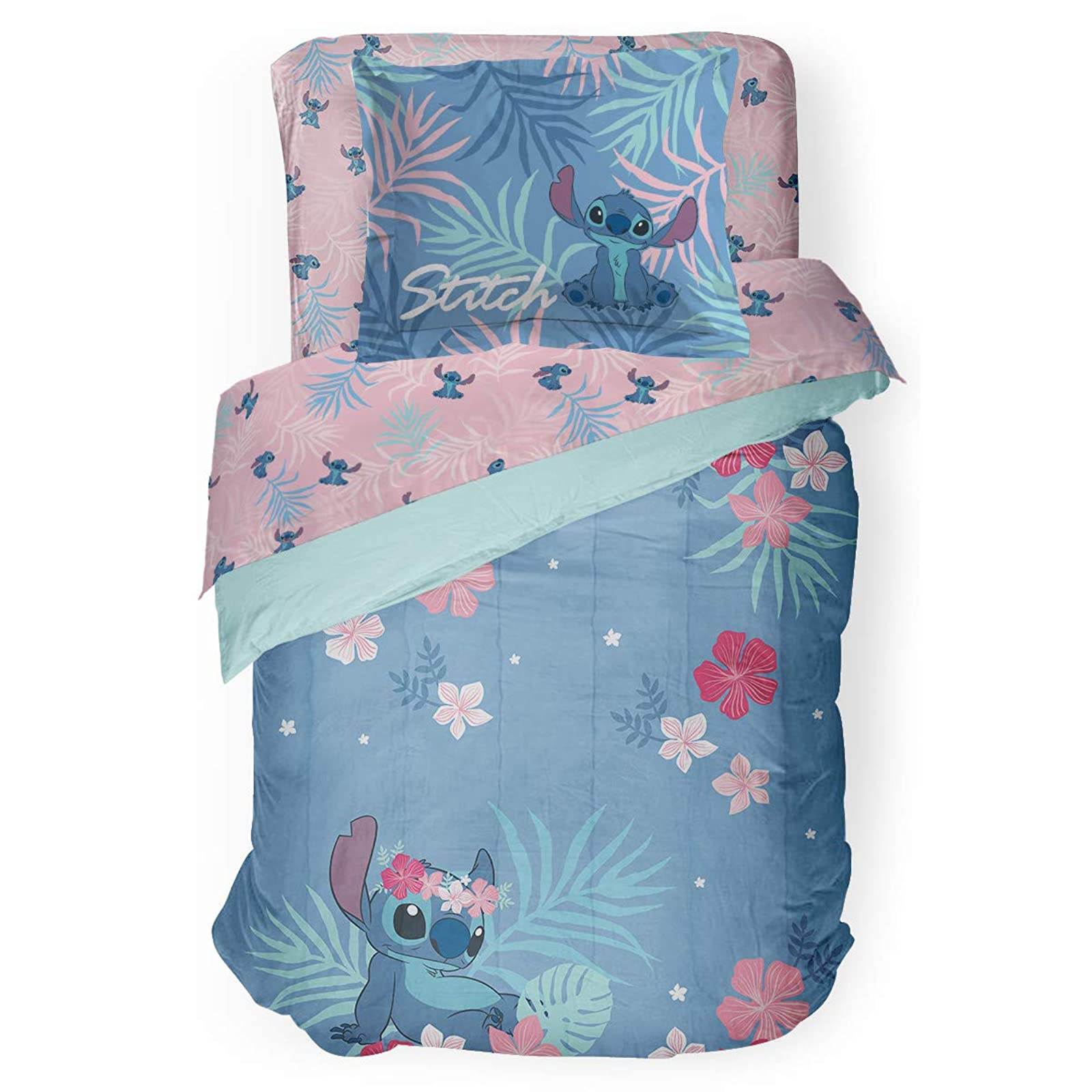 Jay Franco Disney Lilo & Stitch Paradise Dream Full Comforter & Sham