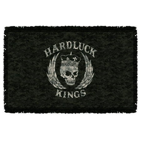 Treviso Three Light - Trevco Hardluck Kings/Camo Logo Graphic Woven Throw
