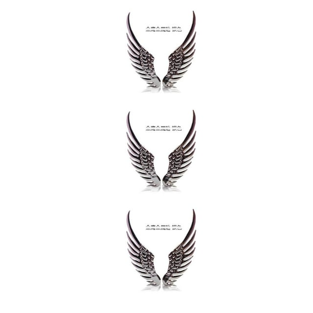 Maytalsory Non-fading Car Sticker Personalized And Easy To Install Cool Style Metal Car Accessories Motorcycle silver 3Set