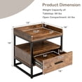 thumbnail image 2 of Gymax 2PCS Nightstand Side End Sofa Table w/ Metal Frame for Living Room Bedroom, 2 of 9