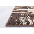 thumbnail image 3 of HR HANDCRAFT RUGS HR Chocolate, Beige, Gold, Abstract Modern Design Brush Pattern Colors Rug 8' x 10', 3 of 5