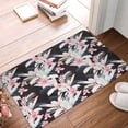 thumbnail image 4 of Rateoe Orchids Flowers Pattern Flannel Door Mat Indoor Outdoor Entrance, Waterproof All-Weather Doormat,Fade Resistant, Low Profile Entryway Mat 16x24in, 4 of 7