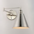thumbnail image 4 of 12220PN Maxim Lighting Library-1 Light Horizontal Swing Arm Wall Sconce-8 Inches wide by 10.5 inches high-Polished Nickel Finish, 4 of 5