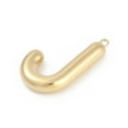 thumbnail image 2 of 3 pc 304 Stainless Steel Pendants Ion Plating(IP) Letter Charm Letter J 38x23x7mm hole: 2.1mm, 2 of 3