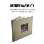Bellagio-Italia Canvas Photo Album - Memory Scrapbook, and Polarioid Book for Calligraphy, Scrapbooking - Includes Removable Plastic Sheet Covers - Capacity for 72 Pictures Total - Small