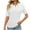 White, variant on Women Short Sleeve Sweater Tops Summer V Neck Cable Knit Pullover Casual Lapel Shirts