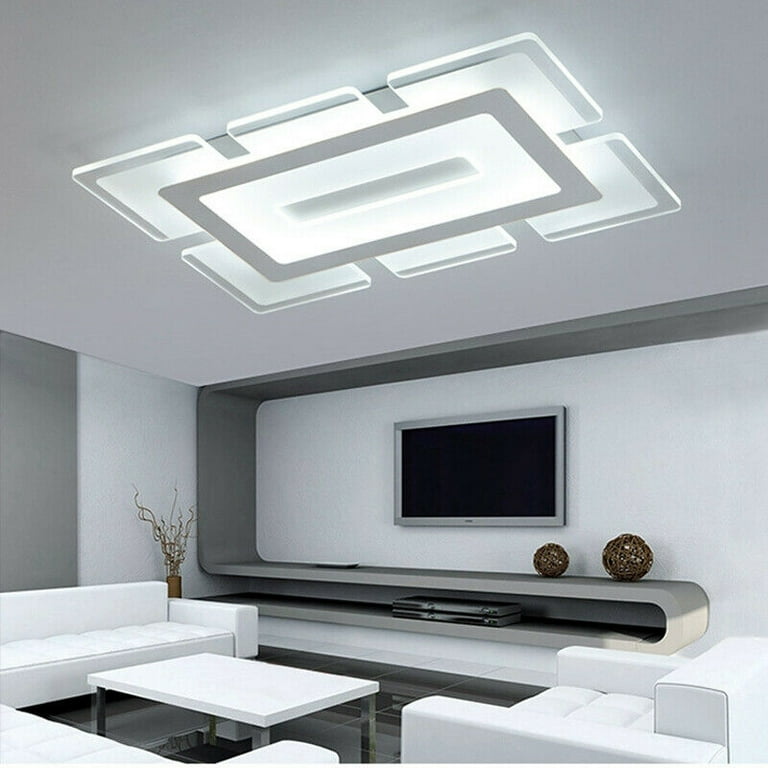 Rectangular led flush light minimalist store acrylic ultrathin ceiling lamp
