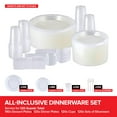 780 Piece Clear Plastic Dinnerware HYZ01 Set, Service Guests, Heavy
