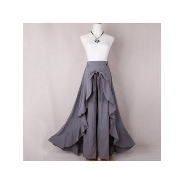 スカート LOW CLASSIC : 24SS / CHIFFON RUFFLE SKIRT (LIGHT GREY) スカート LOW CLASSIC : 24SS / CHIFFON RUFFLE SKIRT (LIGHT