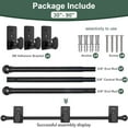 thumbnail image 5 of Curtain Rods No Drilling for Windows 30 to 90 Inches,5/8 Inch Diameter No Drill Curtain Rod Set with 3M Adhesive Brackets, Black, 5 of 7