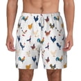thumbnail image 2 of Goofa Various Rooster Printed Men's Swim Trunks Board Shorts Quick Dry Mens Swimming Trunks with Compression Liner,Breathable Fit Hawaii Beach Shorts-Small, 2 of 9