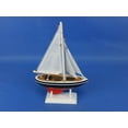 thumbnail image 5 of Hampton Nautical Wooden Endeavour Model Sailboat Decoration 9" - Small Wood Sailboat - Wooden Mo, 5 of 7
