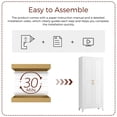 thumbnail image 5 of SteeLoong 75"H Kitchen Pantry Cabinet,Metal Storage Cabinet, with 2 Door and 4 Adjustable Shelves,White Cupboard for Livingroom,Pantry,Kitchen, 5 of 9