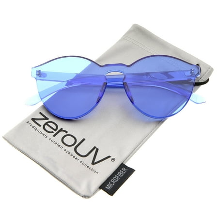 zeroUV - One Piece PC Lens Rimless Ultra-Bold Colorful Mono Block Sunglasses 60mm - 60mm