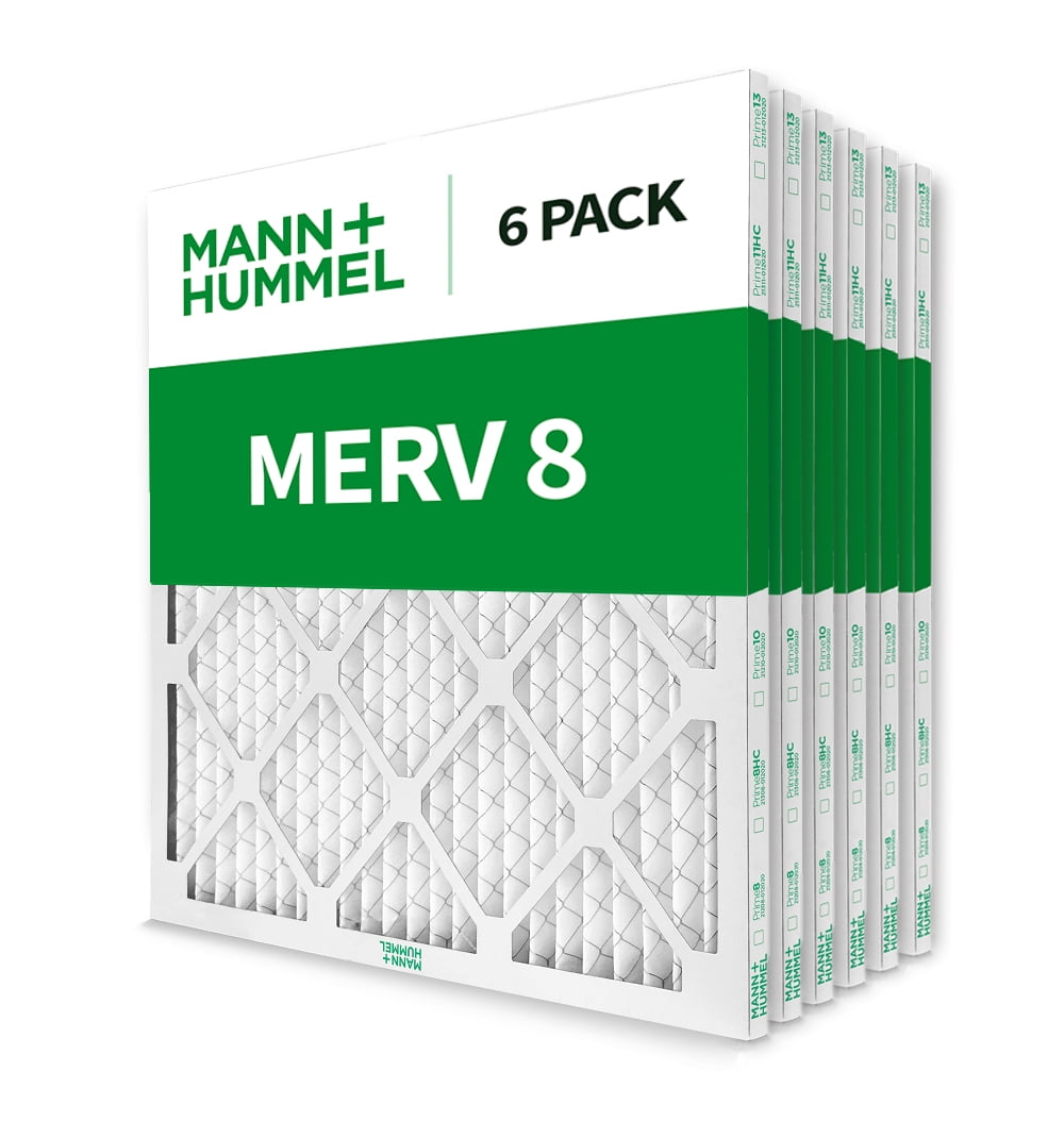 20x25x1 MERV 8 Pleated AC Furnace Air Filters. 6 Pack