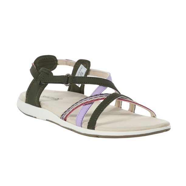 Regatta - Sandalias Santa Roma Correa de Talón Ajustable Diseño Cruzado para Mujer (Uva, Vainilla Claro)