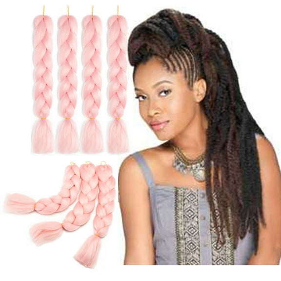 SAYFUT 24" Synthetic Hair Ponytail Afro Twist Braids Kanekalon Jumbo Braiding Ombre Crochet Braids(3-4 Bundle/Packs)