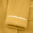 thumbnail image 6 of KIJBLAE Womens Fleece Wrap Robes,Cozy Fleece Long House Robe, Plush Long Bathrobe Soft Warm Spa Robes Belted Pockets Plus Size Soft Housecoat Yellow XL, 6 of 7