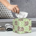 thumbnail image 6 of Yiaed Cute Animal Sloth On A Branch Print Tissue Box Cover, PU Leather Decorative Organizer for Tabletop, Bathroom, Car, Office Creative Decorative, 6 of 7