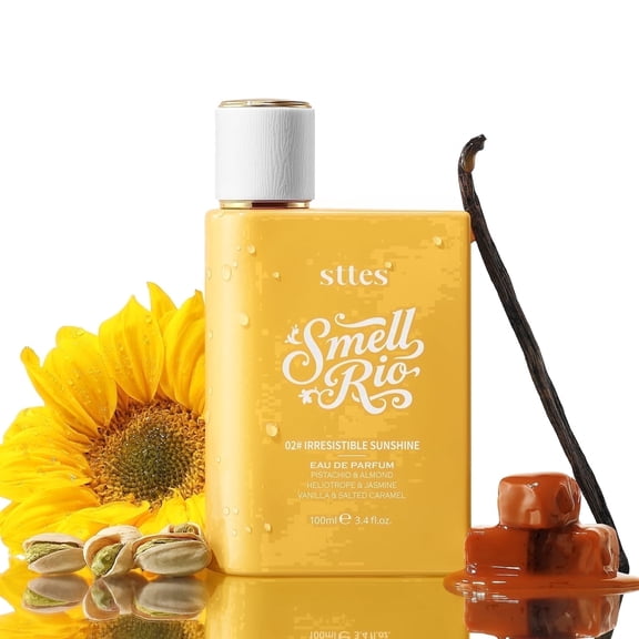 Sttes Smell Rio Perfume 02 Irresistible Sunshine for Women – Sweet Gourmand Eau de Parfum with Pistachio, Vanilla & Salted Caramel, 100ml / 3.4 fl oz