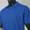 thumbnail image 5 of Sngxgn Men's Stretch Cotton Short Sleeve Polo T-Shirt(Blue,M), 5 of 6