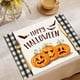 thumbnail image 5 of Juego de 4 servilletas absorbentes para la cena, servilletas reutilizables de grano de madera con forma de gato negro fantasma de Halloween, servilletas de mantel lavables, 5 of 5