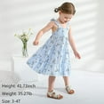 thumbnail image 2 of Younger Tree Baby Toddler Girls Dress Kid Summer Sleeveless Princess Flower Beach Butterfly Sundress for 6-7T, 2 of 7