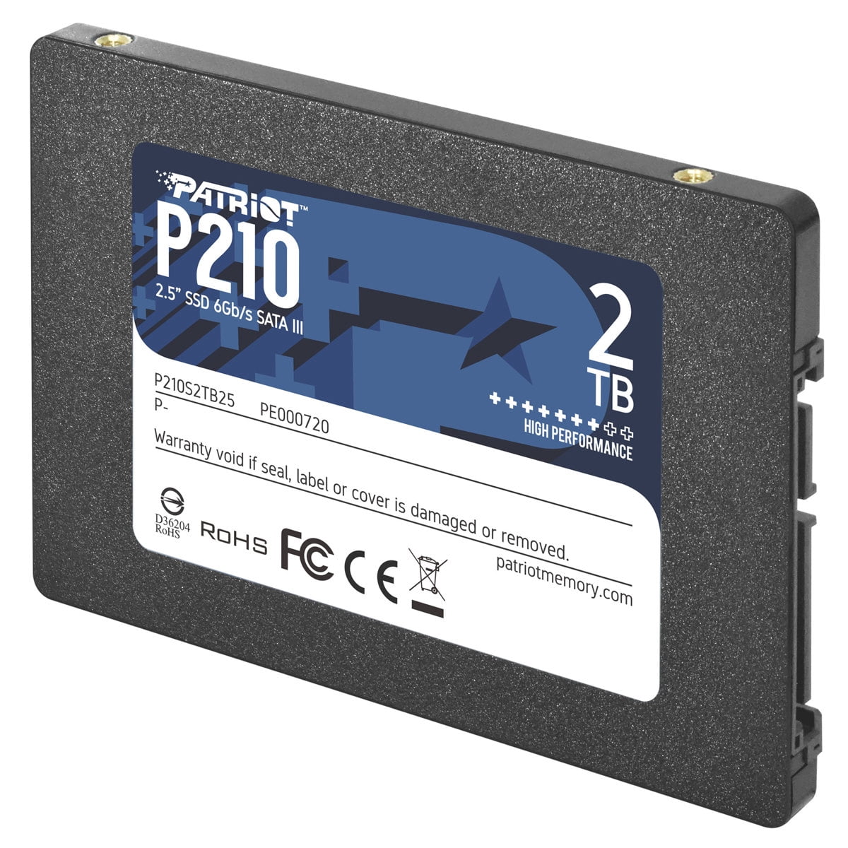Patriot Memory P210 P210S2TB25 2 TB Solid State Drive - 2.5" Internal - SATA (SATA/600)