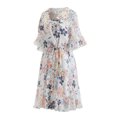 thumbnail image 4 of Vestido floral Sunnimix de Manga corta con estampado floral para mujer, 4 of 8
