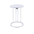 thumbnail image 4 of ACME Litten Table d'Extrémité Ronde en Chrome et Whtie, 4 of 6