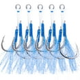 thumbnail image 1 of Goture Double Fishing Assist Hooks Kit Jig Assist Glow Hook Slow Fast Fall Jigs Fishing Hook for Lead Vertical Jigging Lures Pack of 5, 1 of 7