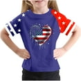 thumbnail image 2 of Gamivast Unisex Kids July 4Th Amarican Flag Top Patriotic Funny T-Shirt Summer Short Sleeve Independence Day Shirts Blue Placed Refunds on My Account from an Online Order, 2 of 4