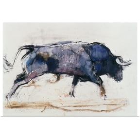 Great BIG Canvas | Rolled Mark Adlington Poster Print entitled Charging Bull, 1998