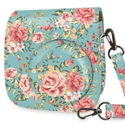 Wolven Protective Case Bag Purse Compatible with Mini 11 Mini 9 Mini 8 Mini 8+ Camera, Retro Flower Floral